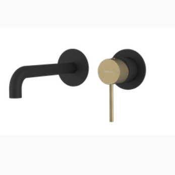 ULTRAMIX змішувач для умивальника, прихованого монтажу,вилив 10 см black/gold