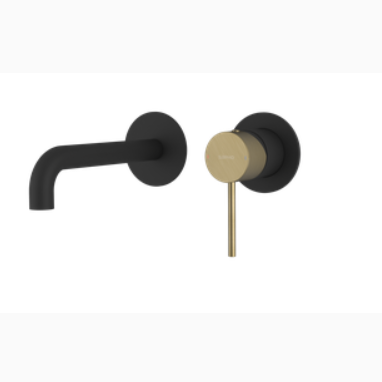 ULTRAMIX змішувач для умивальника, прихованого монтажу,вилив 20 см black/gold