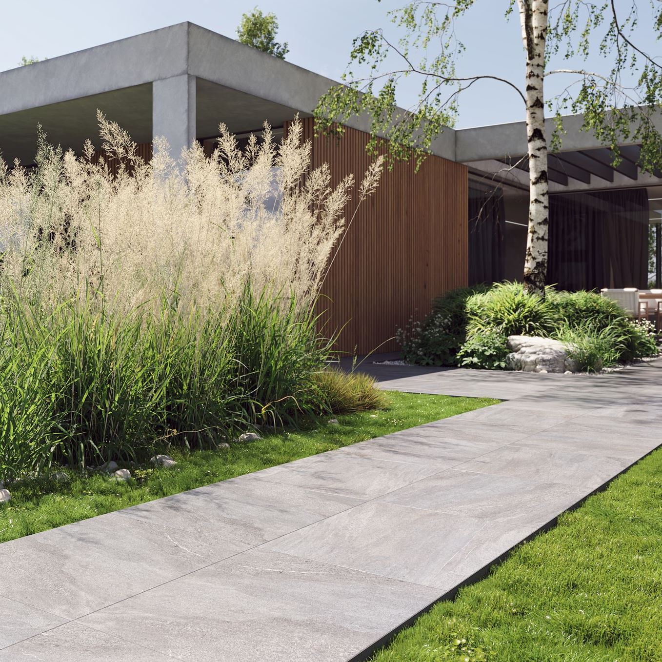 Quarzit Outdoor Grey 60x60, gat2