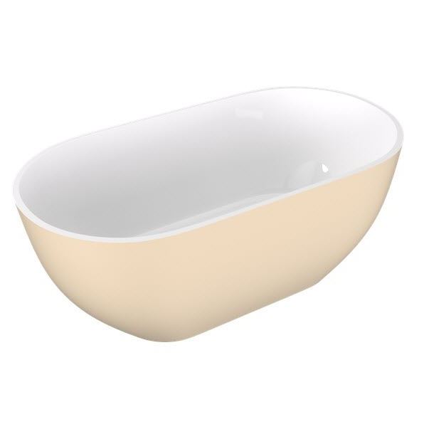  Reduta окремо стояча ванна з литого мармуру, beige/white