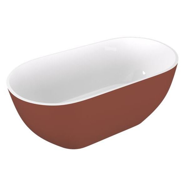  Reduta окремо стояча ванна з литого мармуру, brown/white
