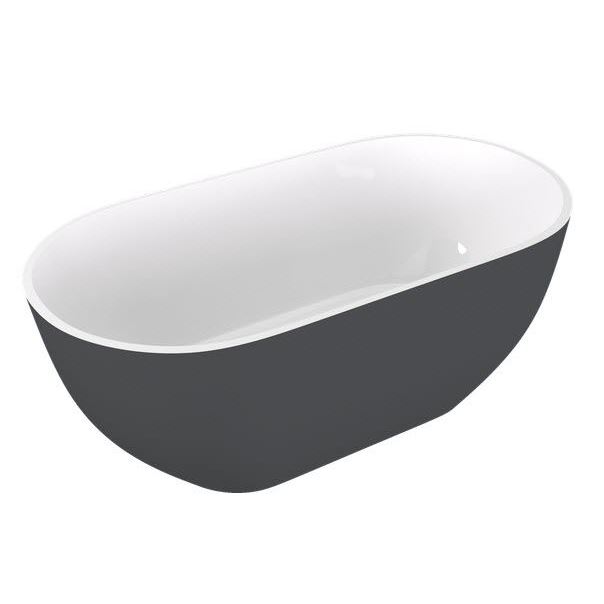  Reduta окремо стояча ванна з литого мармуру, anthracite/white